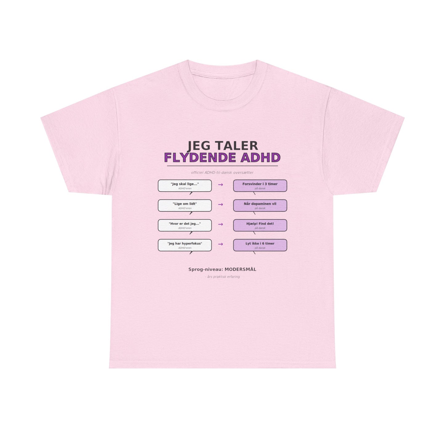 T‑Shirt — "Jeg Taler Flydende ADHD"