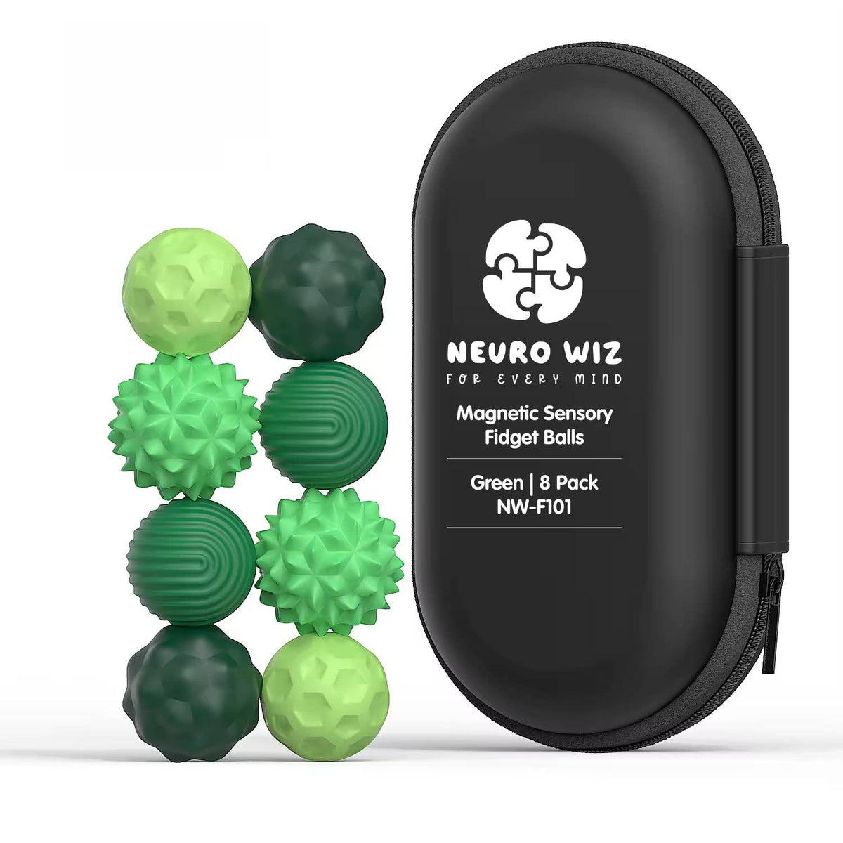 Magnetiske sensoriske fidgetbolde - 8 stk.: Green